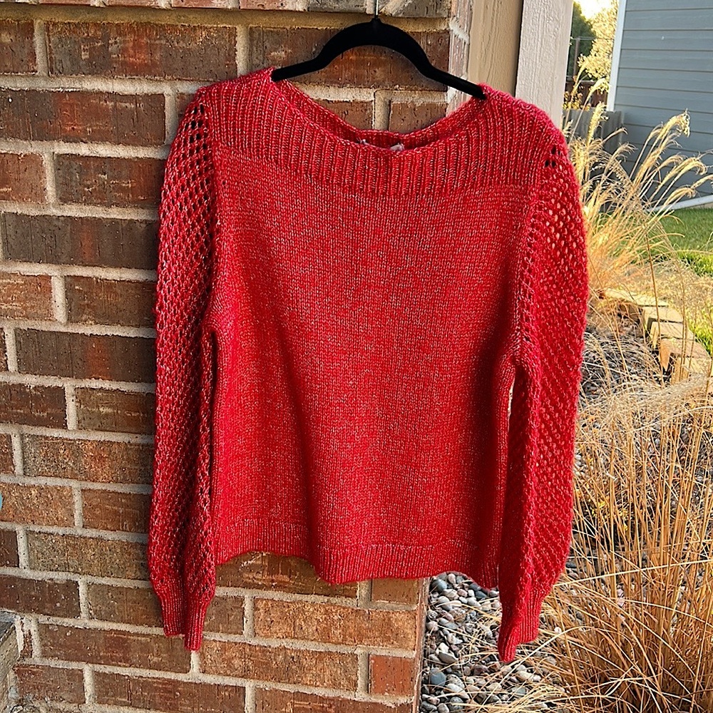 TOMMY BAHAMA Ladies M Shimmer Balloon 🎈 Sleeve Pullover Sweater NWT